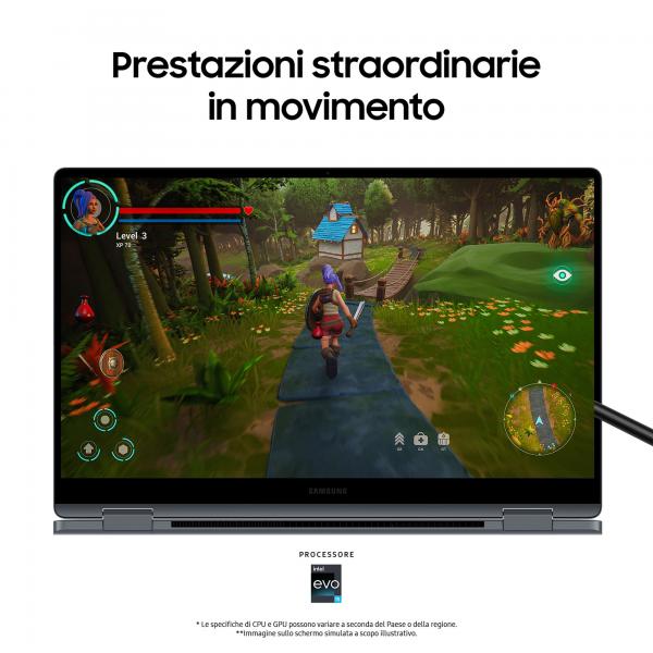 PC Notebook Nuovo Samsung Galaxy Book4 360 Intel Core 5 120U 16GB Intel Graphics 512GB 15,6 Full HD Touch Windows 11 - Disponibile in 3-4 giorni lavorativi