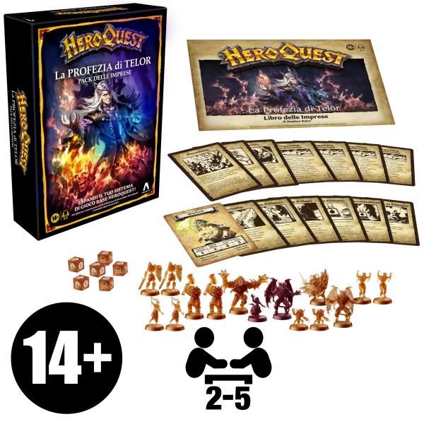 Gioco da tavolo HASBRO HEROQUEST - ESPANSIONE LA PROFEZIA DI TELOR (Edizione Italiana) - Disponibile in 2/3 giorni lavorativi