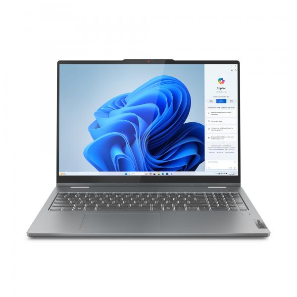 Lenovo IdeaPad 5 2-in-1 16AHP9 AMD Ryzen 5 8645HS Ibrido (2 in 1) 40,6 cm (16") Touch screen WUXGA 16 GB LPDDR5x-SDRAM 512 GB SSD Wi-Fi 6E (802.11ax) Windows 11 Home Grigio - Disponibile in 6-7 giorni lavorativi