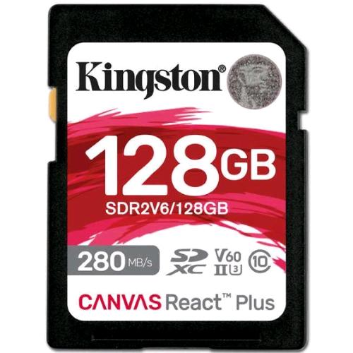128GB CANVAS REACT PLUS SDXC U3 V60 - Disponibile in 3-4 giorni lavorativi