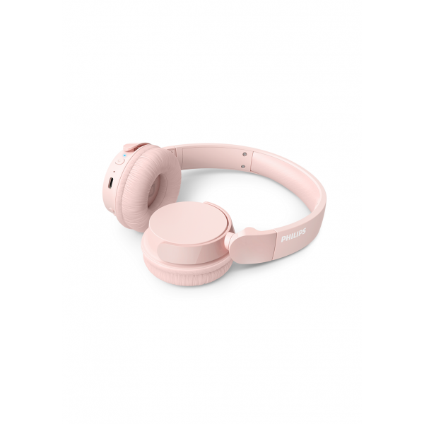 Philips TAH4209PK Cuffie On-Ear wireless bluetooth leggere con isolamento acustico passivo - 55 ore di riproduzione suono naturale chiamate chiare bassi dinamici 2 ore di carica USB-C- Rosa - Disponibile in 3-4 giorni lavorativi