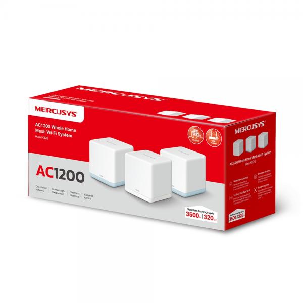 Mercusys AC1200 Whole Home Mesh Wi-Fi System Halo H32G(3) - Disponibile in 3-4 giorni lavorativi