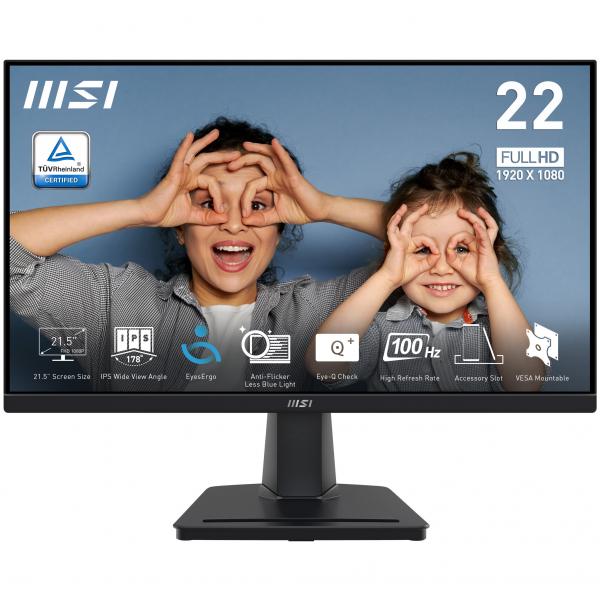 MON 21,5 IPS HDMI VGA 16:9 100HZ MSI PRO MP225 BLACK VESA FHD - Disponibile in 3-4 giorni lavorativi