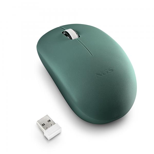 NGS Mouse Wireless Fog Pro 1000dpi 2tasti Green - Disponibile in 2-3 giorni lavorativi