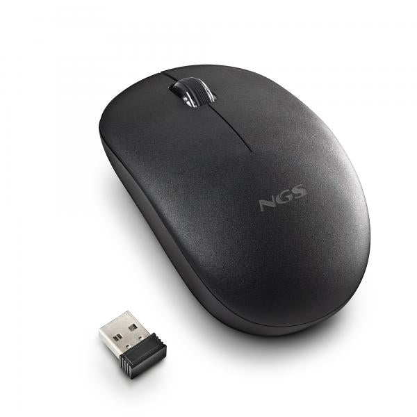 NGS Mouse Wireless Fog Pro 1000dpi 2tasti Black - Disponibile in 2-3 giorni lavorativi Ngs