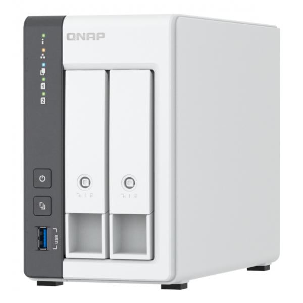 NAS TOWER QNAP TS-216G 2xHDD, NOHDD 3.5"/2.5" SATA ARM 4C 2.0GHz RAM 4GB 1x1GbE 1x2.5GbE 1xUSB3.2 2x USB 2.0 - Disponibile in 3-4 giorni lavorativi