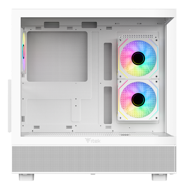Case SHOWBUI 42W - Gaming Tower- ATX- 3x12cm ARGB fan- 2xUSB3- Type-C- Side & Front Panel Temp Glass- White Edition - Disponibile in 3-4 giorni lavorativi