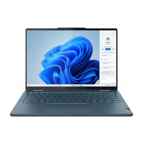 Lenovo Yoga 7 2-in-1 14IML9 Intel Core Ultra 5 125H 35,6 cm (14") Touch screen WUXGA 16 GB LPDDR5x-SDRAM 1 TB SSD Wi-Fi 6E (802.11ax) Windows 11 Home Colore foglia di tè - Disponibile in 6-7 giorni lavorativi