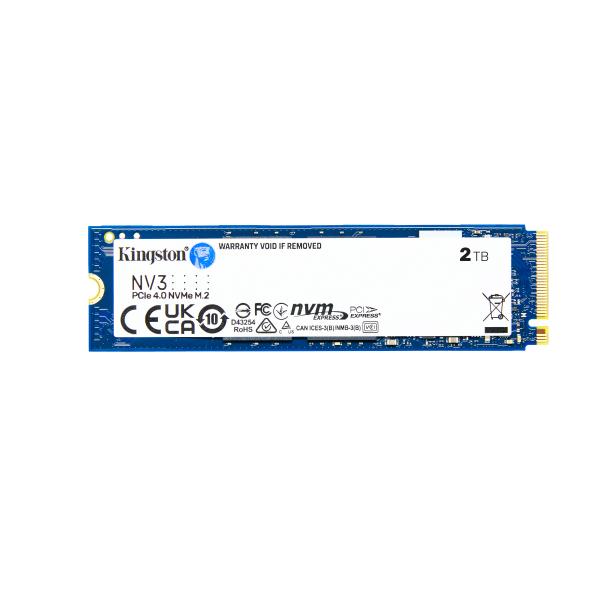 KINGSTON SSD INTERNO NV3 NVM 2TB M,2 PCIe 4,0 R/W 3500/2800 - Disponibile in 3-4 giorni lavorativi