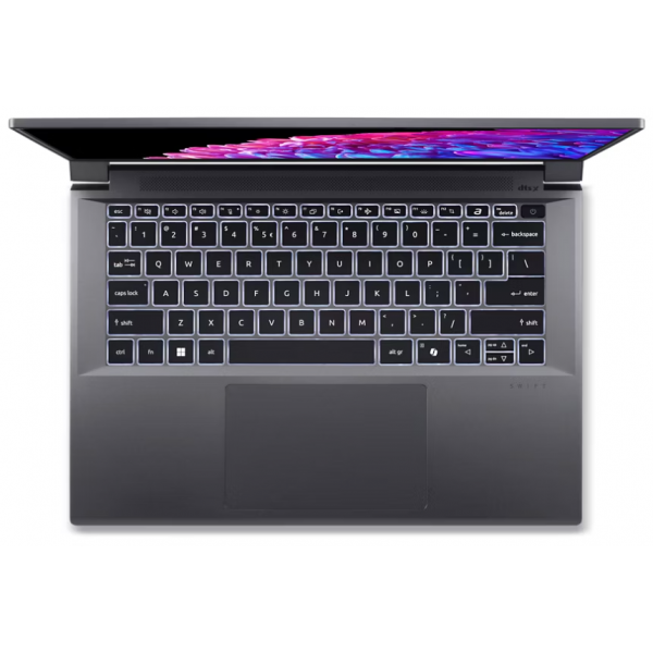 Acer Swift SFX14-72G-7208 Intel Core Ultra 7 155H Computer portatile 36,8 cm (14.5") 2.8K 16 GB LPDDR5x-SDRAM 1 TB SSD NVIDIA GeForce RTX 4060 Wi-Fi 6E (802.11ax) Windows 11 Home Grigio - Disponibile in 6-7 giorni lavorativi