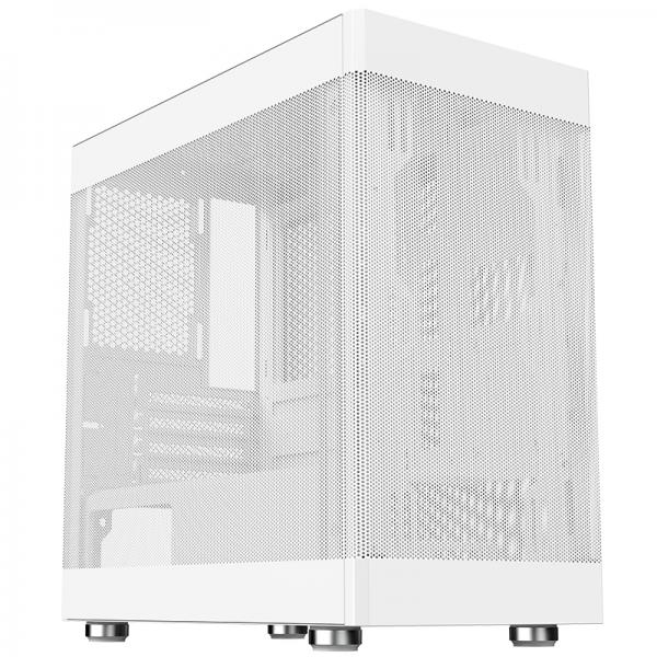 Case PROMESH 35W - Gaming Office Mini Tower mATX- Type-C- 2xUSB3- 3 Lati MESH- White Edition - Disponibile in 3-4 giorni lavorativi