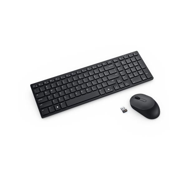 Dell Silent Keyboard and Mouse KM555 - Set mouse e tastiera - senza fili - 2.4 GHz, Bluetooth 5.1 - QWERTY - italiana - nero - con 3 anni Next Business Day Advanced Exchange Service - Disponibile in 3-4 giorni lavorativi
