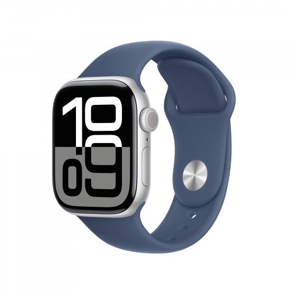 Apple Watch Series 10 OLED 42 mm Digitale 374 x 446 Pixel Touch screen Argento Wi-Fi GPS (satellitare) - Disponibile in 6-7 giorni lavorativi