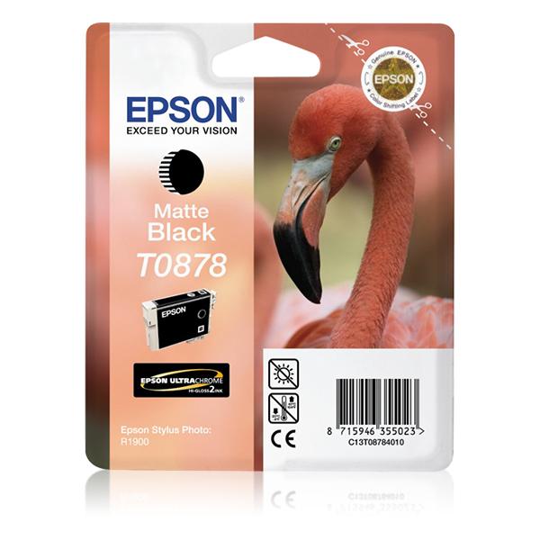 EPSON T0878 CARTUCCIA INKJET NERO OPACO PER EPSON STYLUS PHOTO R1900 - Disponibile in 3-4 giorni lavorativi Epson