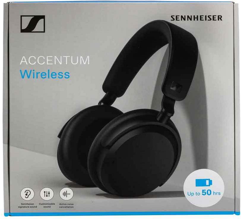 Sennheiser ACCENTUM Wireless - Kopfhrer mit Mikrofon - ohrumschlieend - Bluetooth - kabellos - aktive Rauschunterdrckung - Schwarz (700174) - Disponibile in 6-7 giorni lavorativi