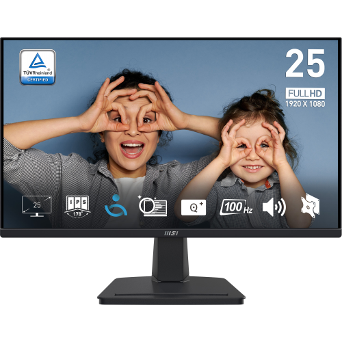 MONITOR MSI 24,5IPS HDMI VGA BK MM 100HZ MSI PRO MP251 1MS FHD BLACK 16:9 - Disponibile in 3-4 giorni lavorativi