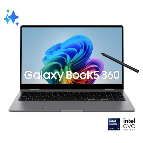 PC Notebook Nuovo SAMSUNG GALAXY BOOK5 360 15.6" Touch screen Intel Core Ultra 7 512GB RAM 16GB Windows 11 Pro - Disponibile in 3-4 giorni lavorativi