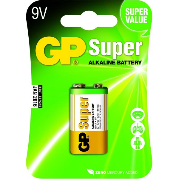 Pile Alkaline GP 9V - Disponibile in 2/3 giorni lavorativi