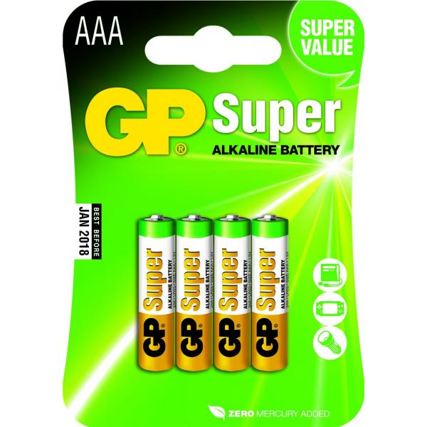 Pile Alkaline GP AAA Super (blister 4pz) - Disponibile in 2/3 giorni lavorativi