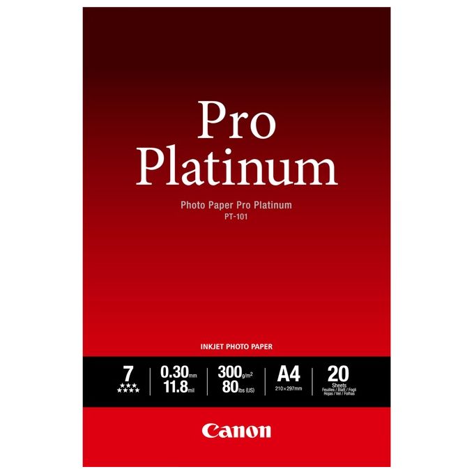 Canon Carta Fotografica A4 20 Fogli - Disponibile in 3-4 giorni lavorativi