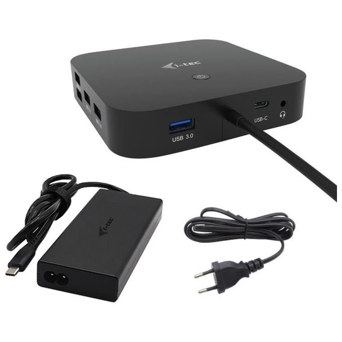 I-Tec USB-C HDMI Dual DP Docking Station con Power Delivery 100 W Universal Charger 100W - Disponibile in 3-4 giorni lavorativi