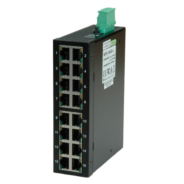 ROLINE Industrial Switch, 16x RJ-45, unmanaged - Disponibile in 6-7 giorni lavorativi