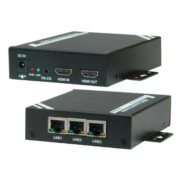 ROLINE HDMI Extender over Twisted Pair, Cat.5/6, chainable 100 m - Disponibile in 6-7 giorni lavorativi