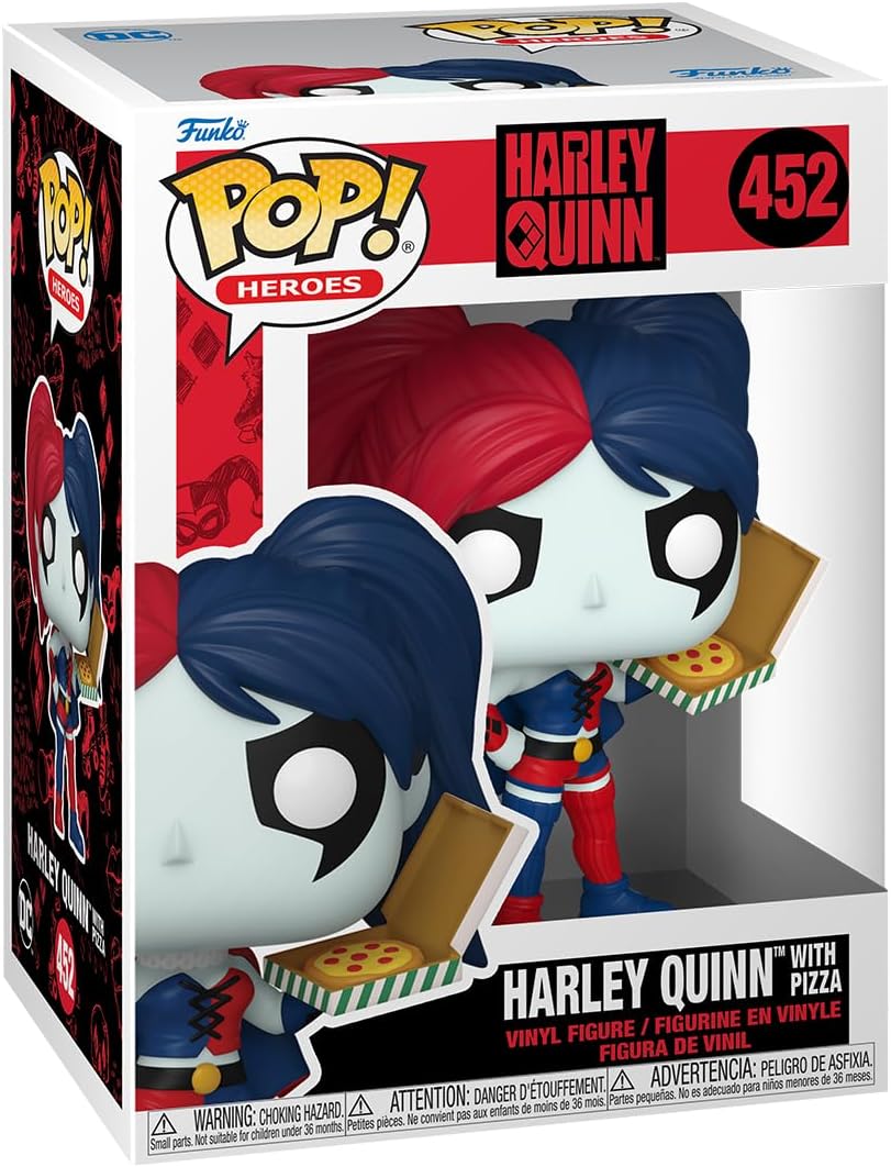 FUNKO POP DC Heroes - 452 Harley with Pizza 9 cm Disponibilità immediata