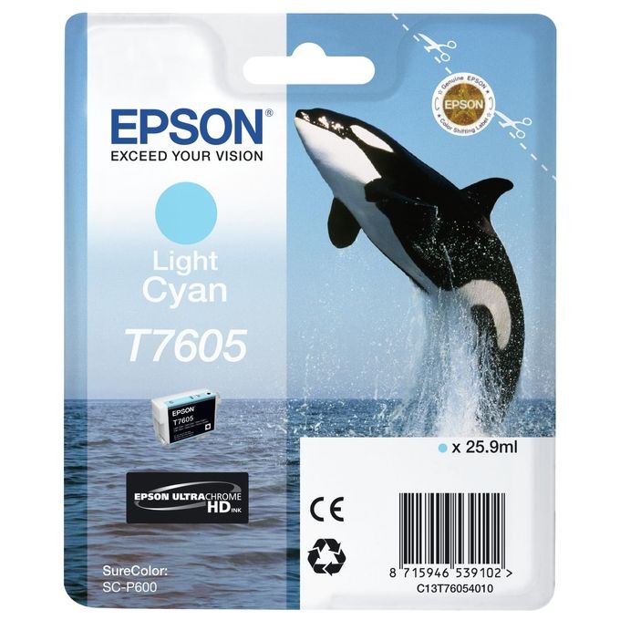 Epson Cartuccia inchiostro Ciano Chiaro Squalo - Disponibile in 3-4 giorni lavorativi