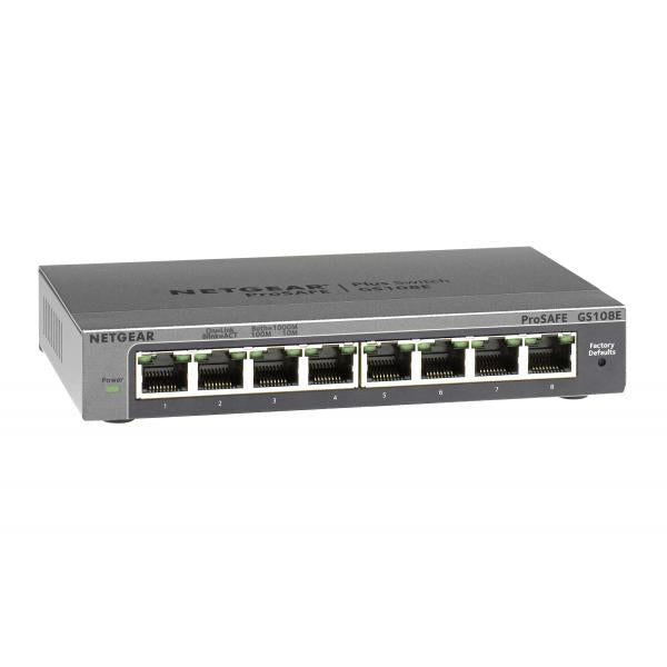 Router da Tavolo Netgear GS108E-300PES 16 Gbps - Disponibile in 3-4 giorni lavorativi