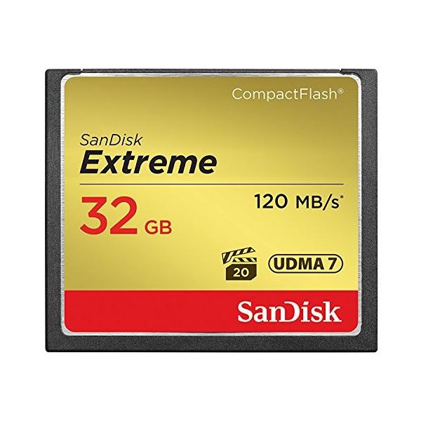 SANDISK COMPACT FLASH EXTREME 120MB/S 85MB/S WRITE UDMA7 32GB - Disponibile in 3-4 giorni lavorativi Sandisk