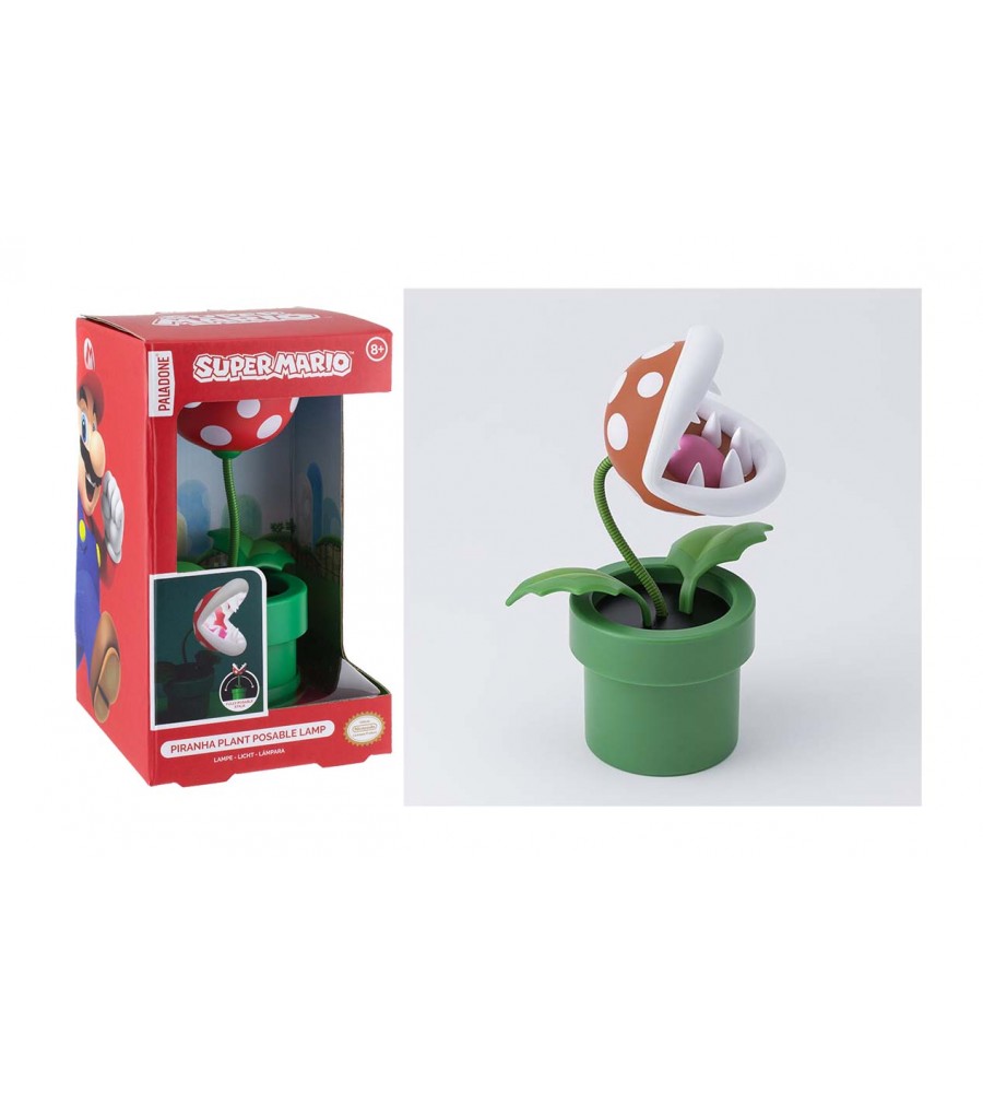 PALADONE NINTENDO SUPER MARIO  MINI PIRANHA PLANT  POSABLE LAMP - Disponibile in 2/3 giorni lavorativi Paladone