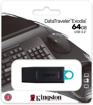 Kingston Pendrive USB-A 3.2 64GB DTX/64GB Nero/Celeste Kingston