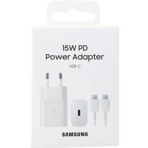 Samsung Caricatore 15W EP-T1510X PD USB-C +Cavo 1m USB-C White Samsung