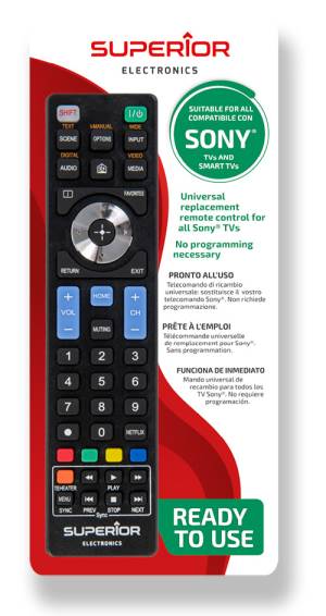 Superior Telecomando Universale Sony funzioni Smart TV SH Superior Electronics