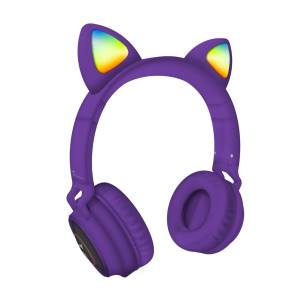 Techmade Cuffie Funny Led BT + Microfono Purple Techmade