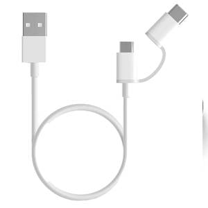 Xiaomi Cavo Mi 2 in 1 da USB a microUSB/Type-C 1m White - Disponibile in 2-3 giorni lavorativi Xiaomi