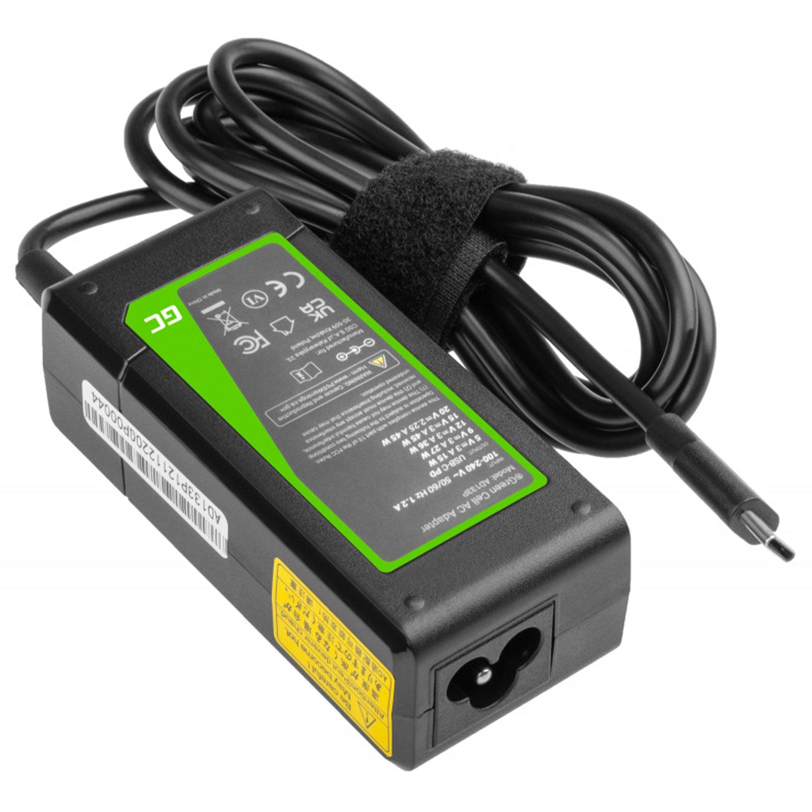 Alimentatore Notebook Universale 45W USB Type-C Green Cell AD133P GameSIDE&Tech