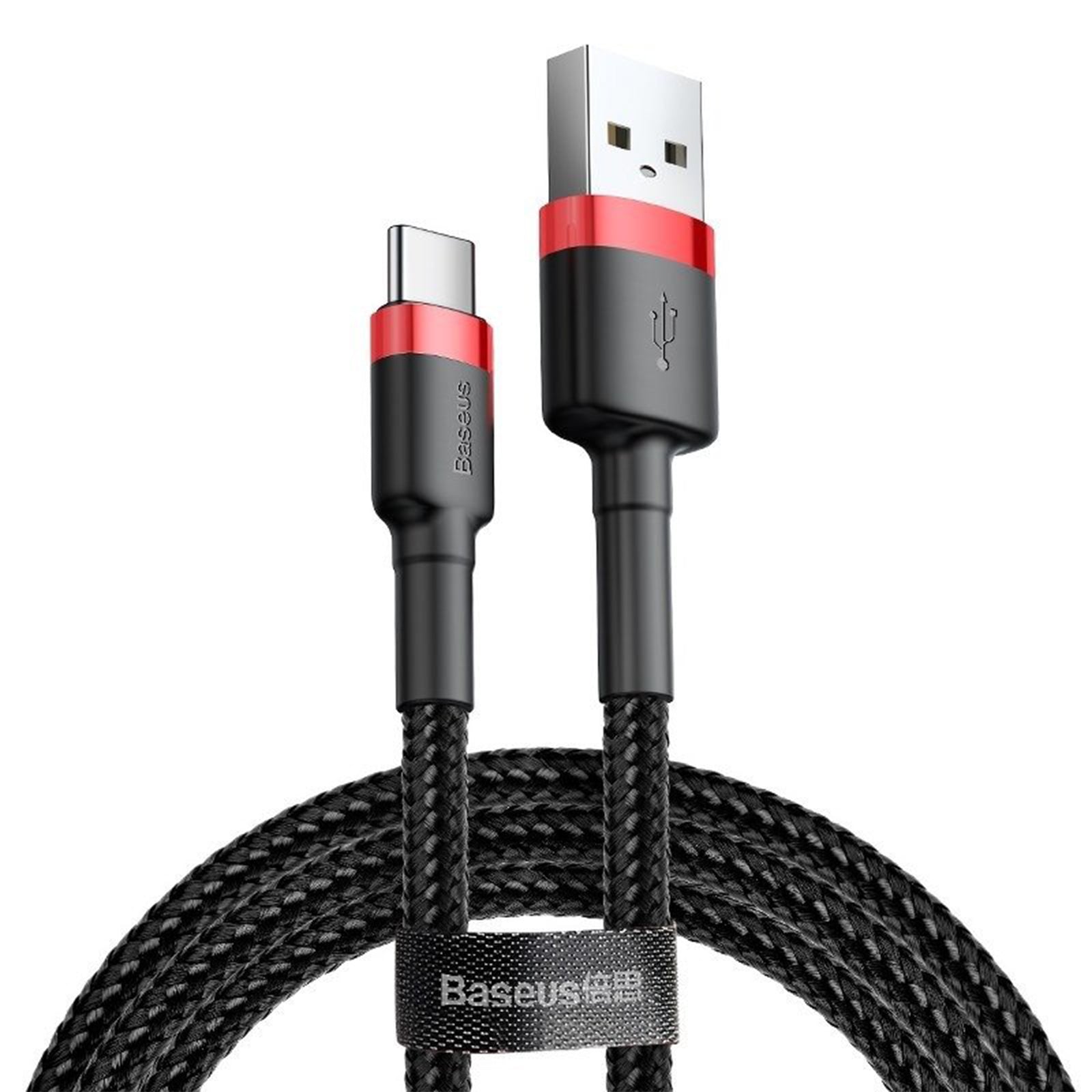 Baseus CATKLF-A91 Cavo da USB USB Type-C 3A 0.5m Rosso e Nero - Disponibile in 2-4 giorni lavorativi GameSIDE&Tech