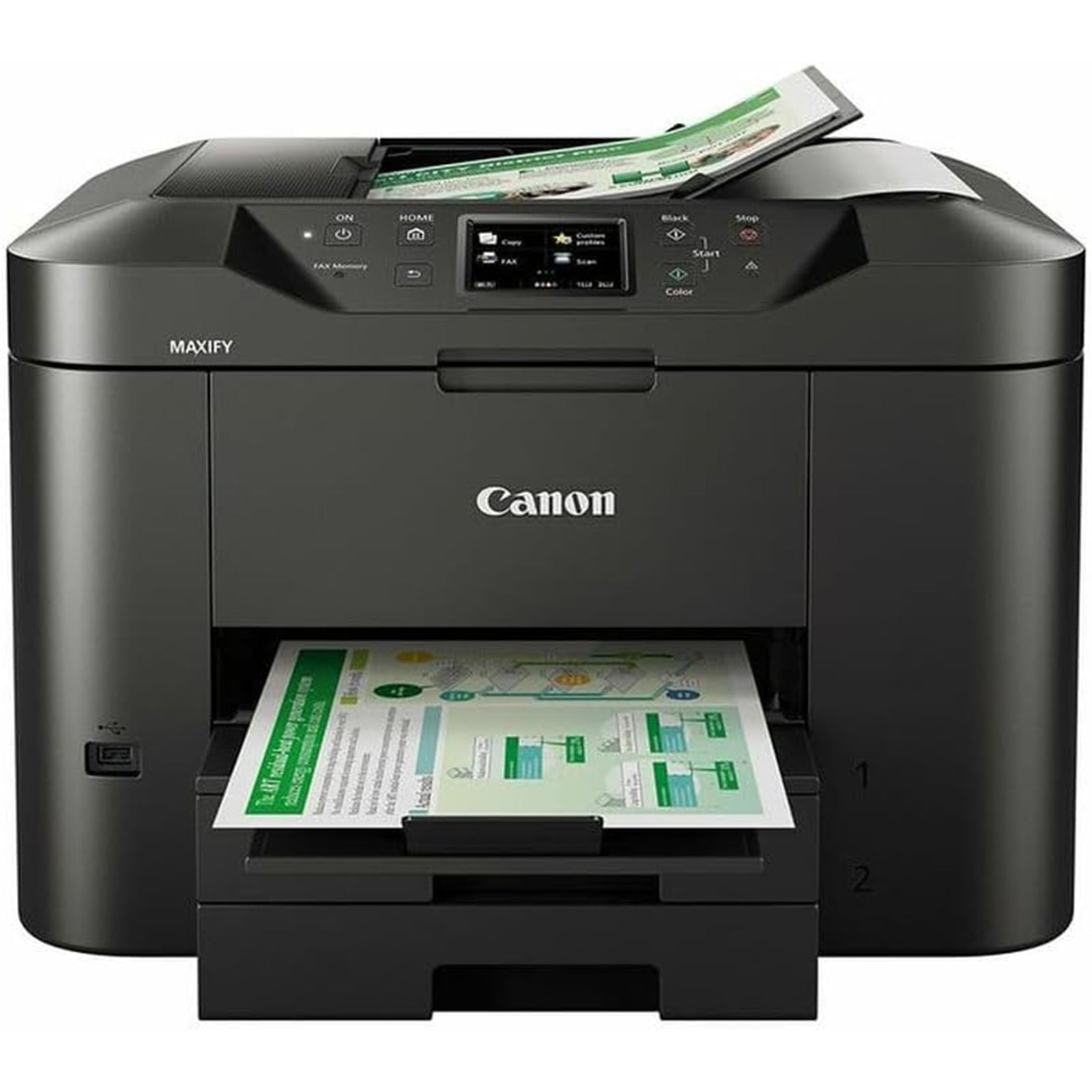 MULTIFUNZIONE CANON INK Maxify MB2750 A4 24/15IPM 500FF FAX ADF DUPLEX LAN USB WiFi LCD 7.5cm stampa da servizi cloud - Disponibile in 2-4 giorni lavorativi CANON