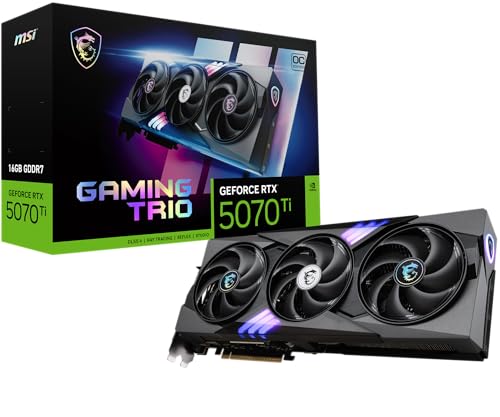 MSI GeForce RTX 5070 Ti 16G Gaming Trio OC 16GB GDDR7 DLSS4 1*HDMI/3*DisplayPort PCi Ex 5.0 16x MSI Microstar