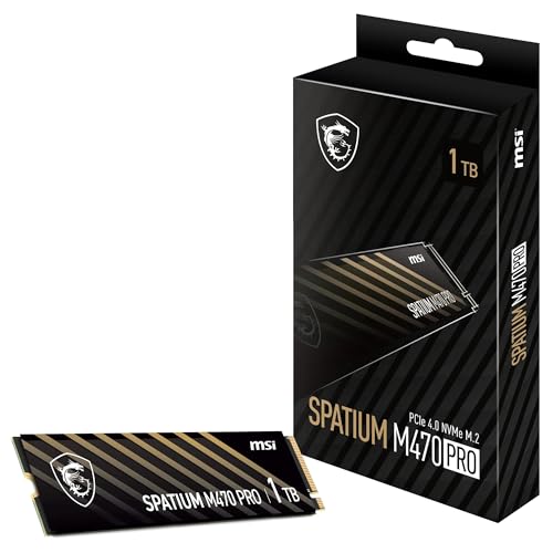 MSI Spatium M470 PRO SSD 1TB M.2 NVMe PCIe 4.0 6000/4500 MB/s MSI Microstar