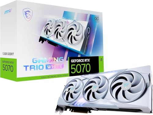 MSI GeForce RTX 5070 12G GAMING TRIO OC WHITE 12GB GDDR7 DLSS4 1*HDMI/3*DisplayPort PCi Ex 5.0 16x MSI Microstar