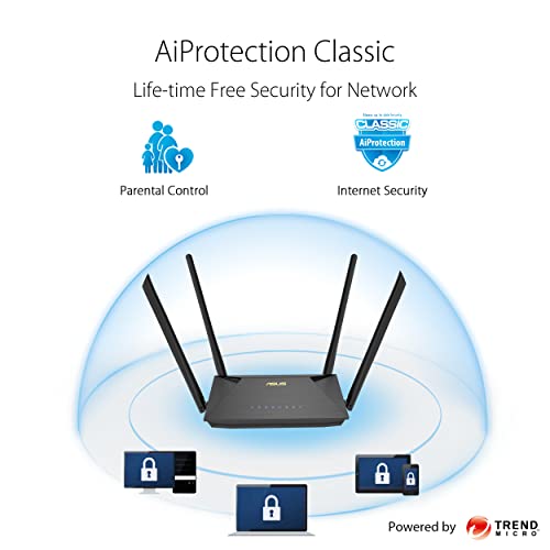 Asus RT-AX53U Router Wireless AX 1800Mbps  Dual-band Nero ASUS