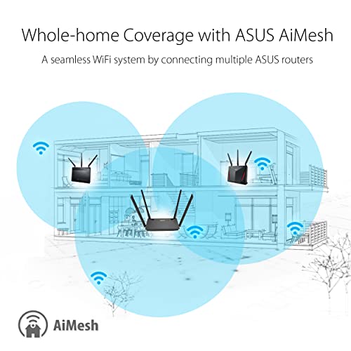 Asus RT-AX53U Router Wireless AX 1800Mbps  Dual-band Nero ASUS
