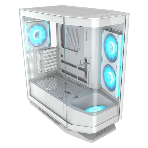 COUGAR FV270 White RGB Case Midi Tower Vetro Temprato No-Power E-ATX/CEB/ATX/mATX/Mini-ITX Cougar
