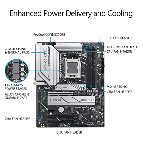 Asus Prime X670-P Wi-Fi AMD X670 4*DDR5 3*M.2 6*SataIII skAM5 HDMI/DP ATX ASUS