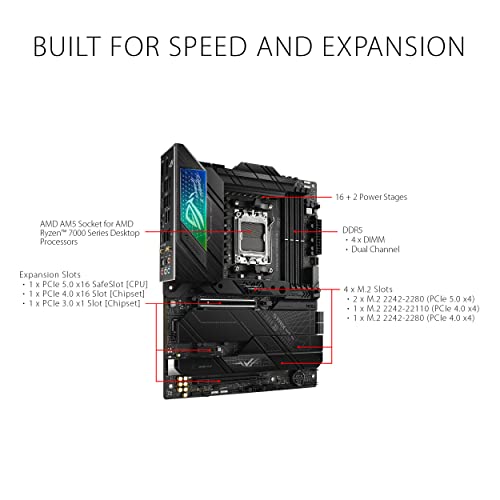 Asus ROG Strix X670E-F Wi-Fi AMD X670 4*DDR5 4*M.2 4*SataIII skAM5 HDMI/DP ATX ASUS