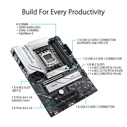 Asus Prime X670P AMD X670 4*DDR5 3*M.2 6*SataIII skAM5 HDMI/DP ATX ASUS