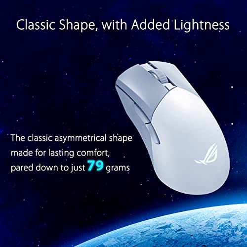 Asus ROG Gladius III Wireless AimPoint Mouse Ottico 19000DPI 6 Pulsanti USB/Wireless/BT Bianco ASUS